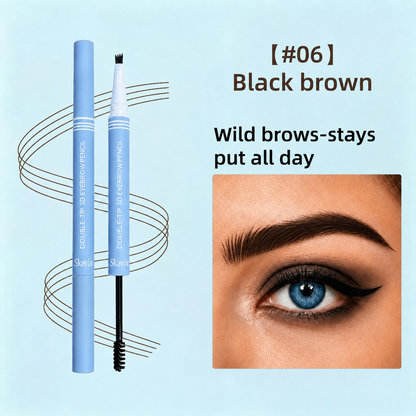 Skavix Waterproof 2-in-1 Micro-Fork Eyebrow Pen & Tinted Gel