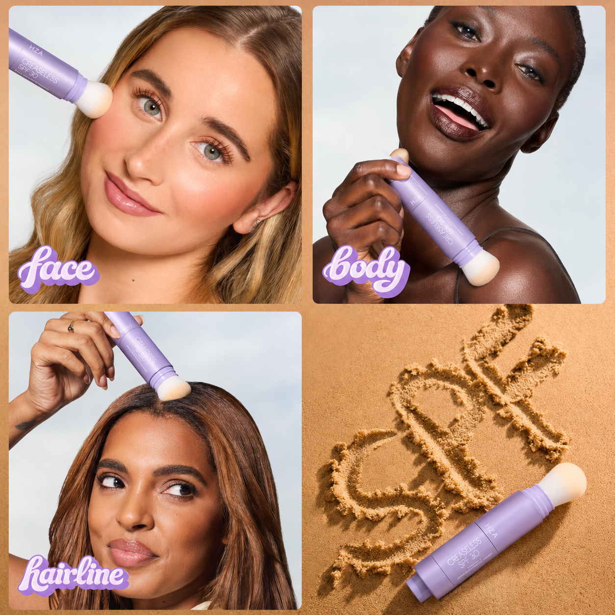 HZA CC color-correcting tinted serum+creaseless SPF 30 mineral setting powder