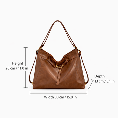 Effortlessly Chic 2-Way Shoulder Bag — Premium Vegan Leather, Timeless & Versatile