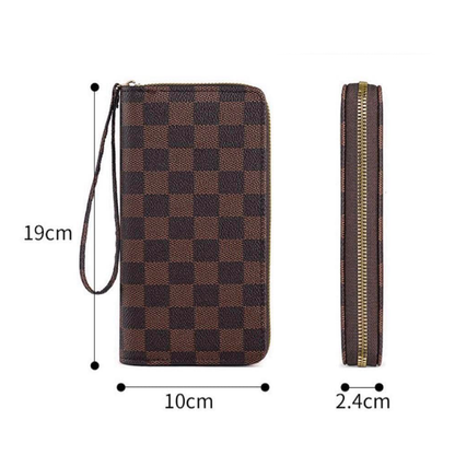 Elegant Womens Double-Zip Long Wallet — Refined Simplicity, Everyday Function