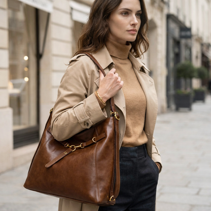 Effortlessly Chic 2-Way Shoulder Bag — Premium Vegan Leather, Timeless & Versatile