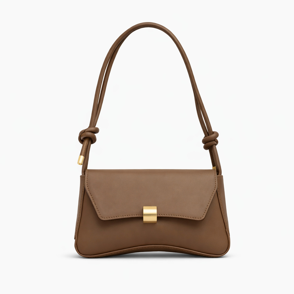 Premium Vegan Leather Flap Shoulder Bag — Vintage Silhouette, Adjustable Strap