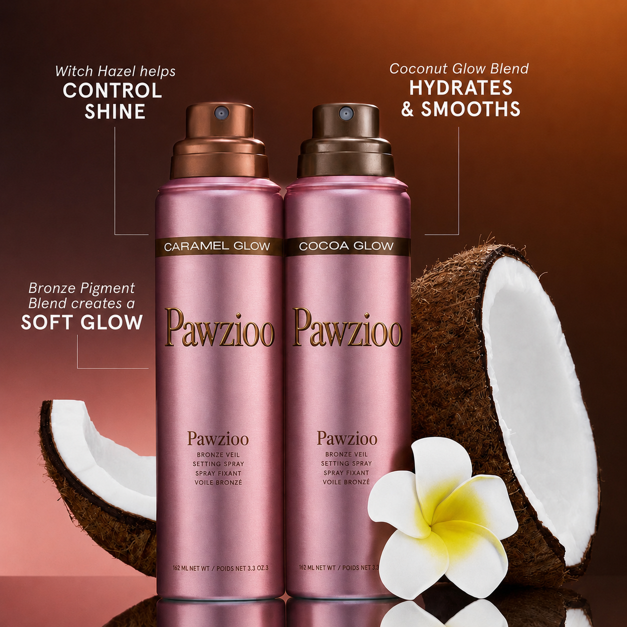 Pawzioo Bronze Veil Waterproof Setting Spray