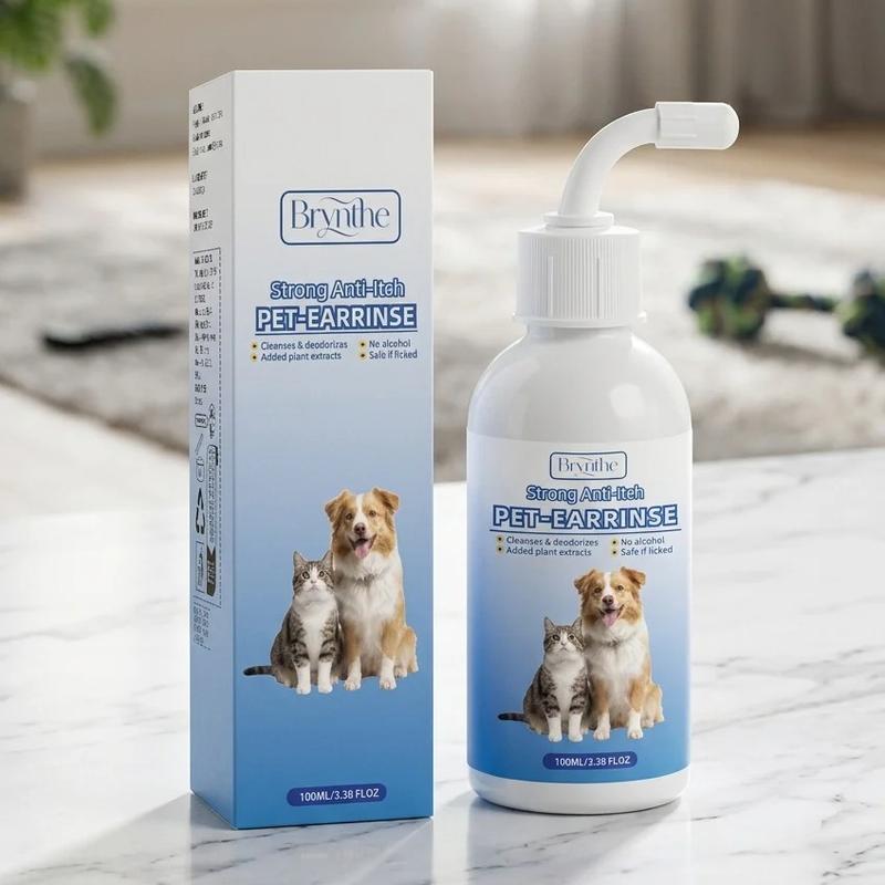 Zoomer Gentle Pet Ear Wash  Odor-Free Cleaning for Dogs & Cats