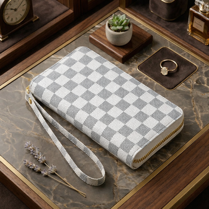 Elegant Womens Double-Zip Long Wallet — Refined Simplicity, Everyday Function