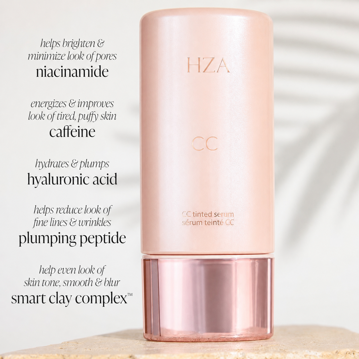 HZA CC color-correcting tinted serum+creaseless SPF 30 mineral setting powder