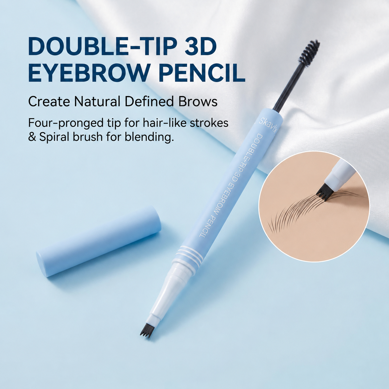 Skavix Waterproof 2-in-1 Micro-Fork Eyebrow Pen & Tinted Gel